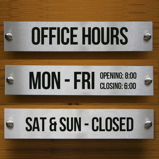 Business Hours Signs