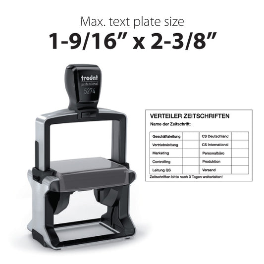 Trodat Professional 5274 Self-Inking Text Stamp