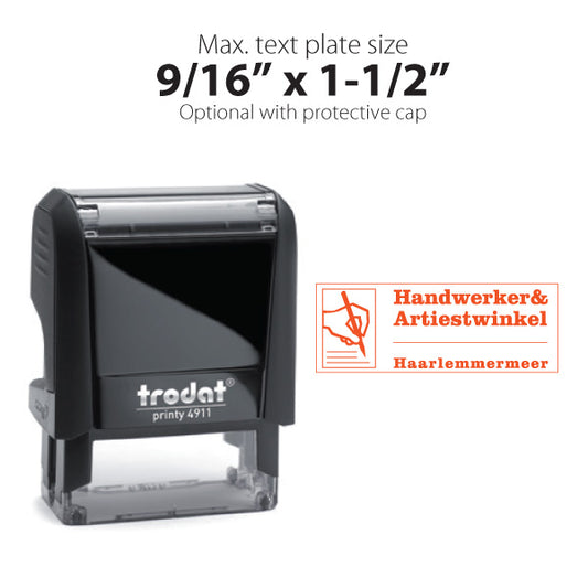 Trodat Printy 4911 Self Inking Text Stamp