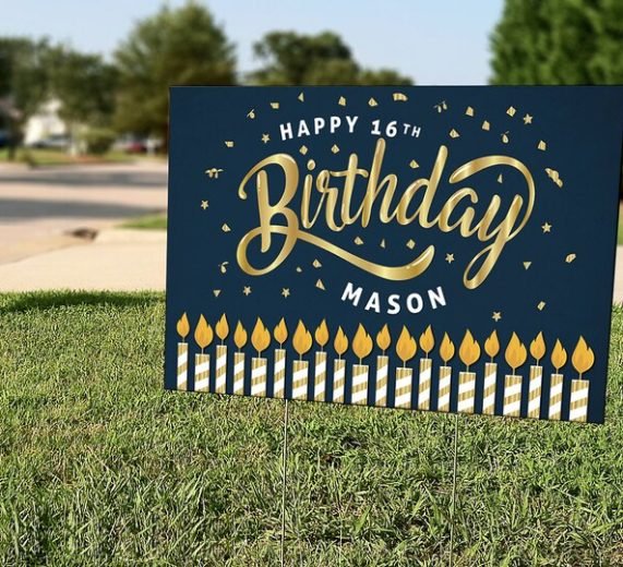 Coroplast birthday Sign printing in Winter park