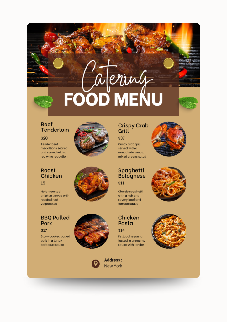 Modern Fast Food Menu Flyer Marketing Flyer