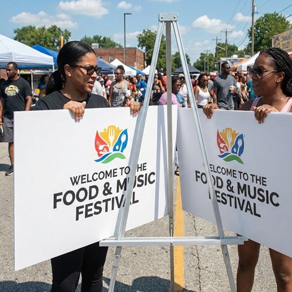 Outdoor event foam board posters