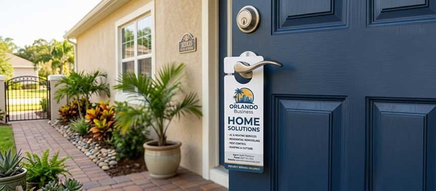 Reliable custom door hanger printing services by Acme Signs and Prints in Central Florida
